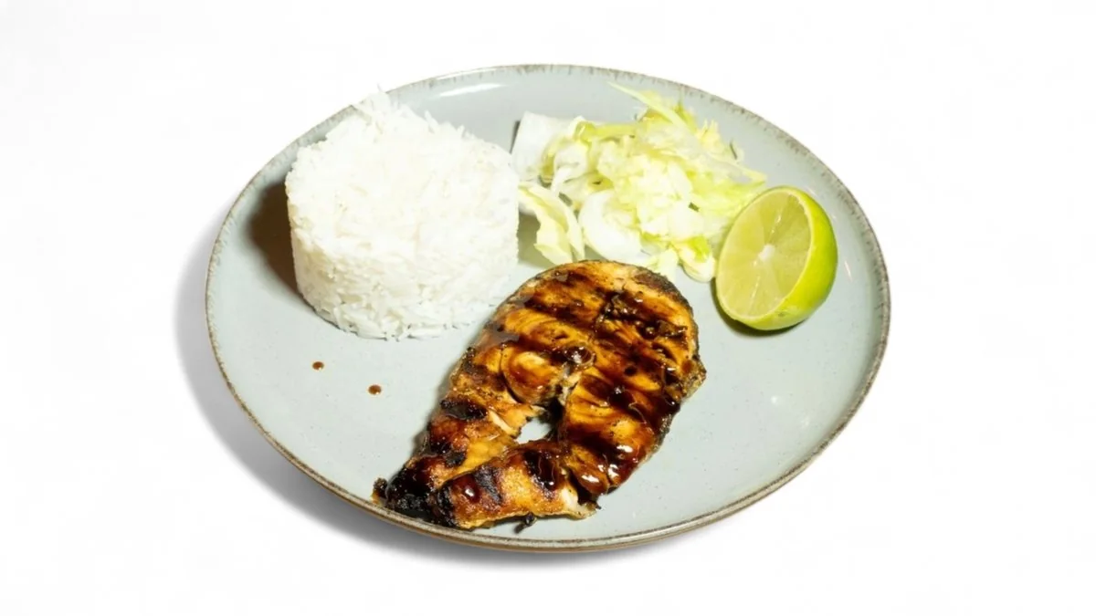 Somon teriyaki cu orez basmati — Restaurant Mona Lisa