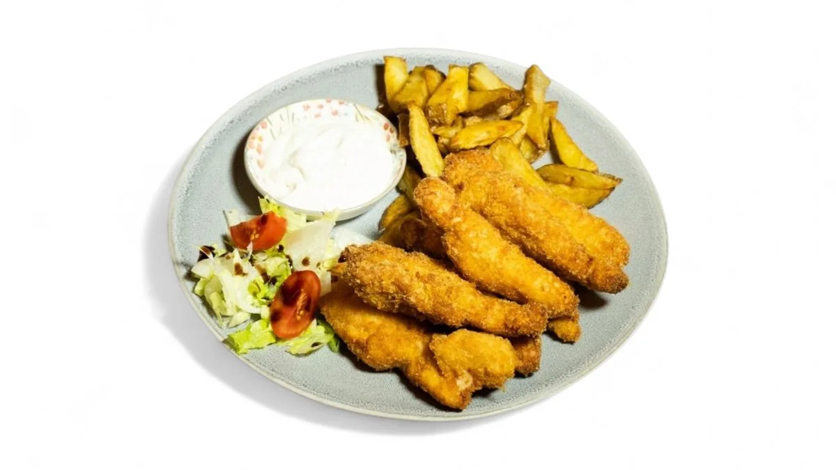 Crispy Strips de pui cu cartofi prăjiți — Restaurant Mona Lisa
